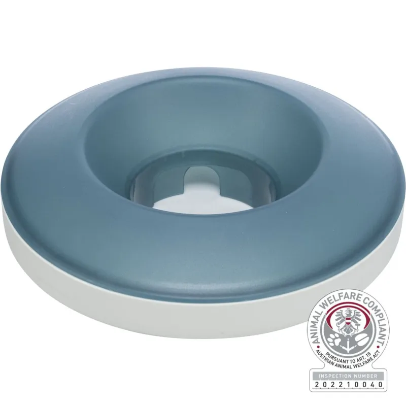 Slow Feeding Rocking Bowl, Kunststoff/TPR, 0,5 l/ø 23 cm, grau/blau